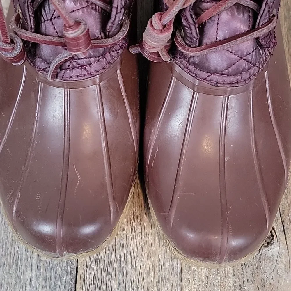 Speery Saltwater quilted nylon duck boots Size 6